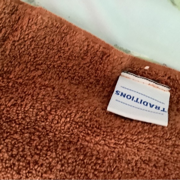 Traditions triable hand towel set rust black designs 2 piece set 100% cotton - Picture 5 of 8